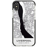 Map of Liverpool, England Black Impact Phone Case for iPhone X XS Max XR