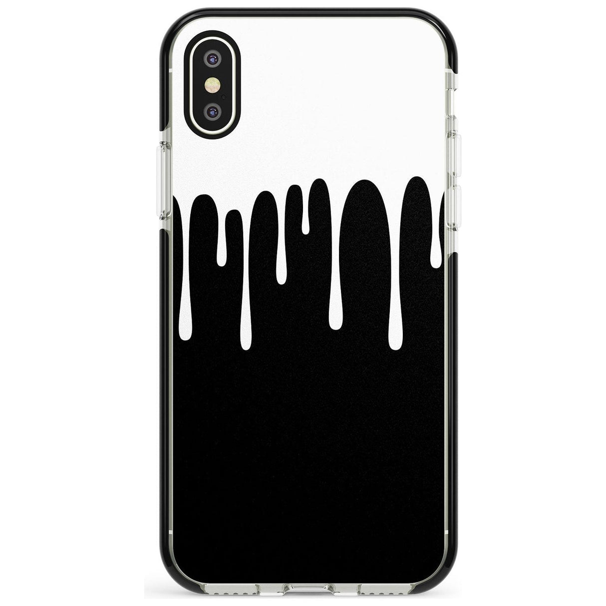 Melted Effect: White & Black iPhone Case Black Impact Phone Case Warehouse X XS Max XR