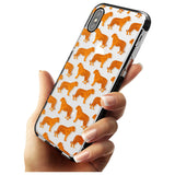 Tigers on Clear Pattern Black Impact Phone Case for iPhone X XS Max XR