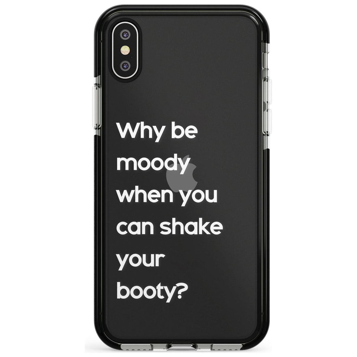 Why be moody? (White) Pink Fade Impact Phone Case for iPhone X XS Max XR