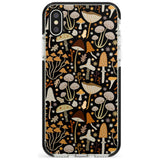 Sentimental Mushrooms Pattern Black Impact Phone Case for iPhone X XS Max XR