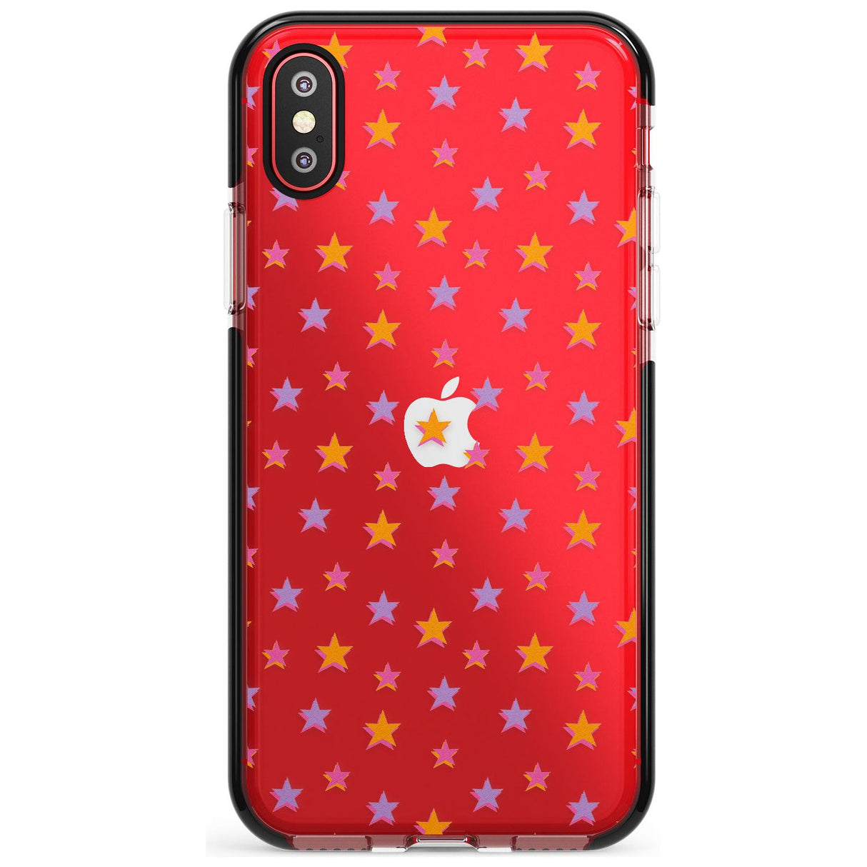 Spangling Stars Pattern Black Impact Phone Case for iPhone X XS Max XR