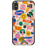 Nostalgic Stickers #1 Pink Fade Impact Phone Case for iPhone X XS Max XR