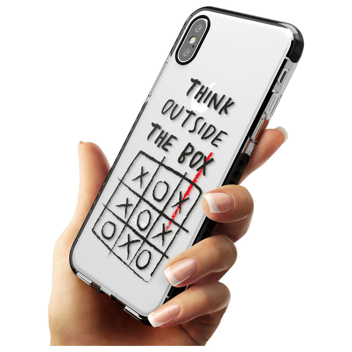 "Think Outside the Box" Black Impact Phone Case for iPhone X XS Max XR