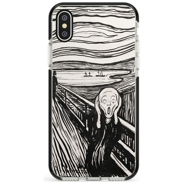 The Scream Black Impact Phone Case for iPhone X XS Max XR