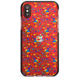 Floral Rabbit Pattern in Rainbow Pink Fade Impact Phone Case for iPhone X XS Max XR