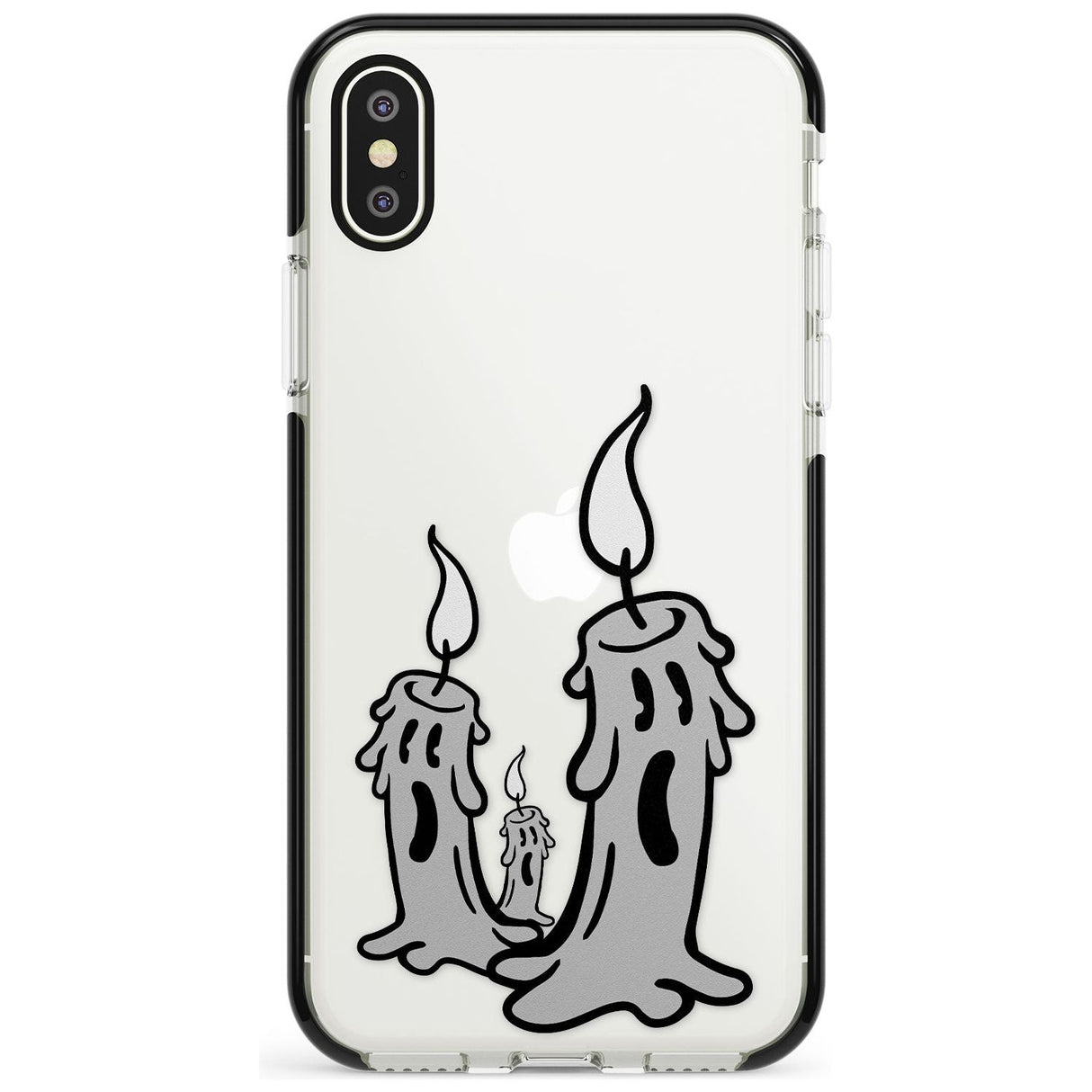 Candle Lit Black Impact Phone Case for iPhone X XS Max XR