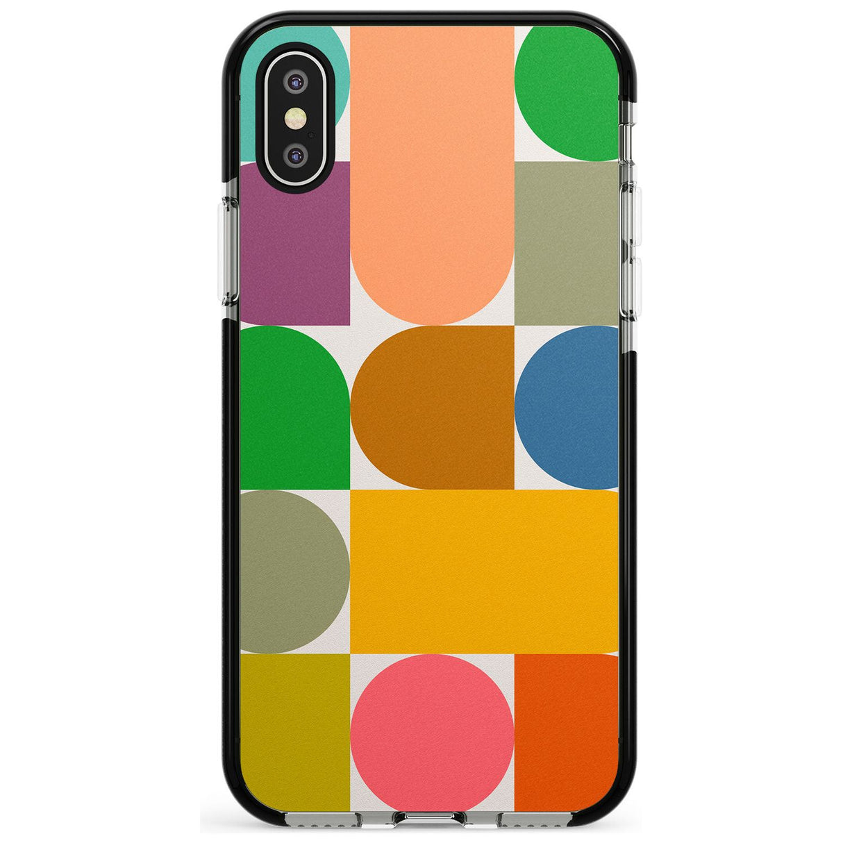 Abstract Retro Shapes: Rainbow Mix Pink Fade Impact Phone Case for iPhone X XS Max XR