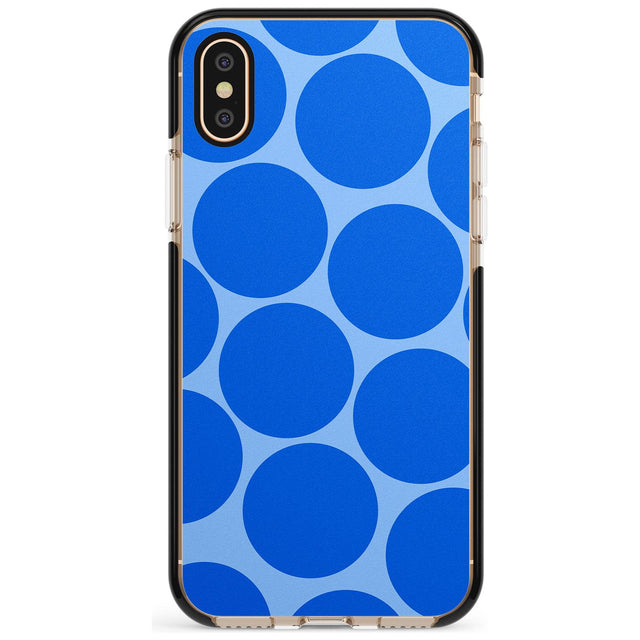 Abstract Retro Shapes: Blue Dots Pink Fade Impact Phone Case for iPhone X XS Max XR