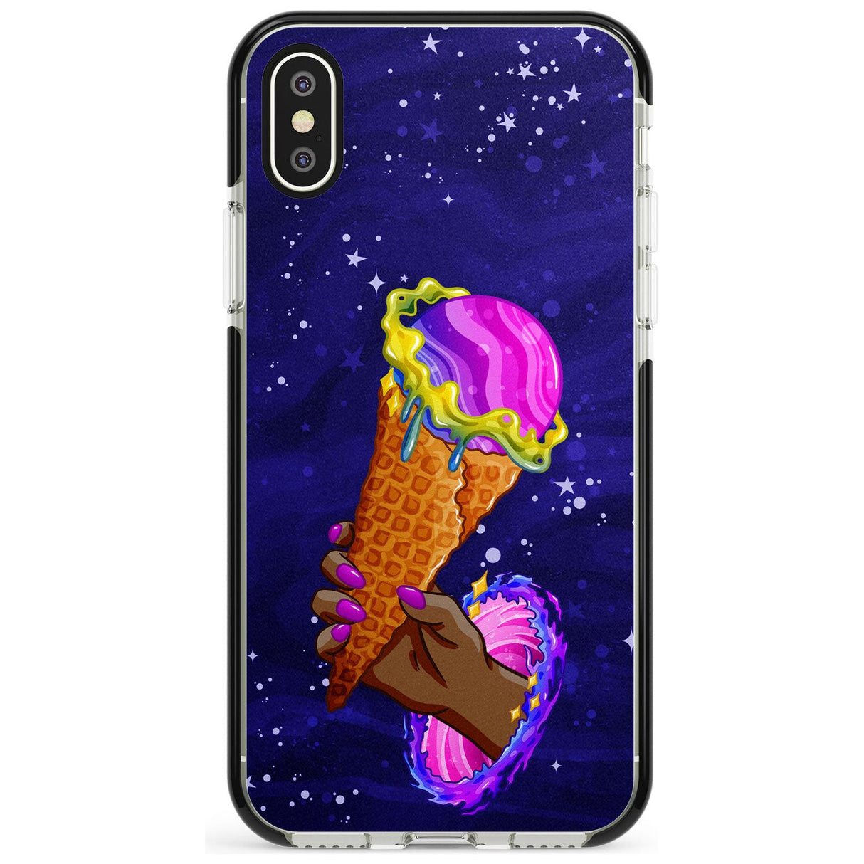 Interdimensional Ice Cream Black Impact Phone Case for iPhone X XS Max XR