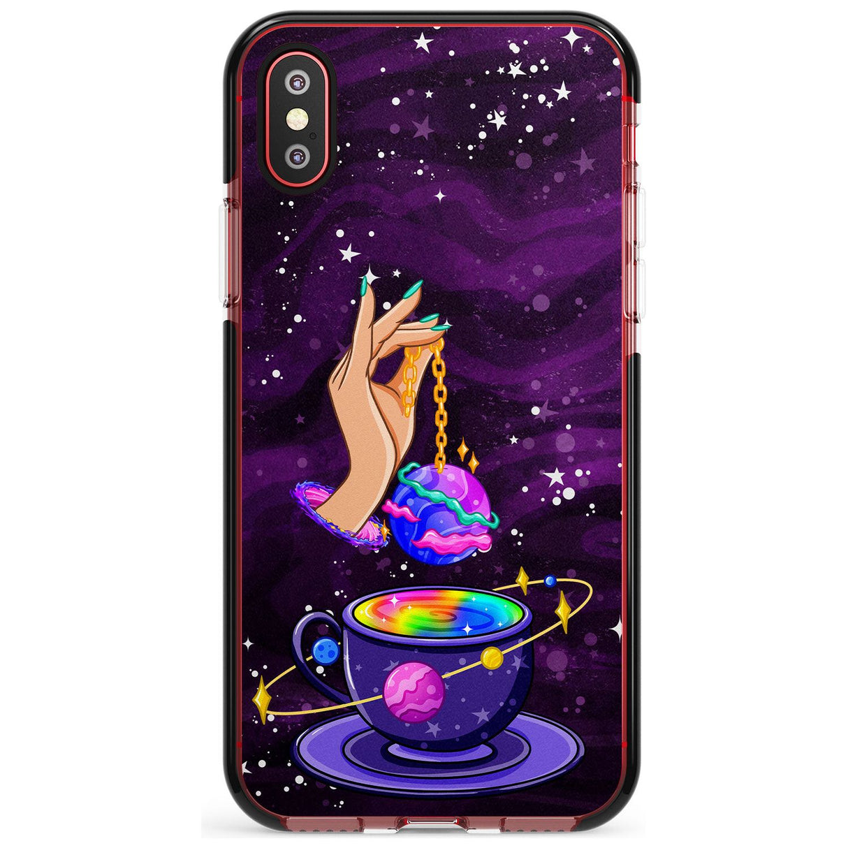 Space Tea Black Impact Phone Case for iPhone X XS Max XR