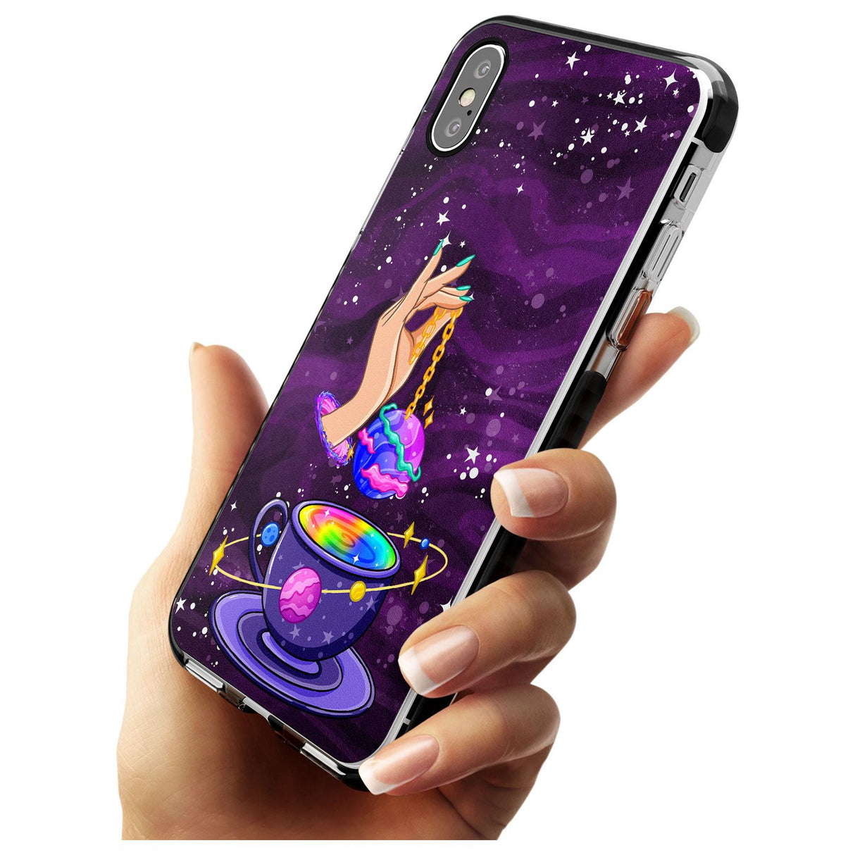 Space Tea Black Impact Phone Case for iPhone X XS Max XR