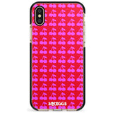 Red Cherries Pink Fade Impact Phone Case for iPhone X XS Max XR