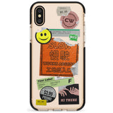 Kanji Signs Sticker Mix Pink Fade Impact Phone Case for iPhone X XS Max XR