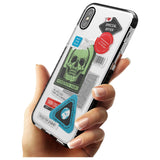 Skull Sticker Mix Pink Fade Impact Phone Case for iPhone X XS Max XR