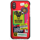 No More Excuses Sticker Mix Pink Fade Impact Phone Case for iPhone X XS Max XR