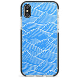 Waves Pattern Black Impact Phone Case for iPhone X XS Max XR