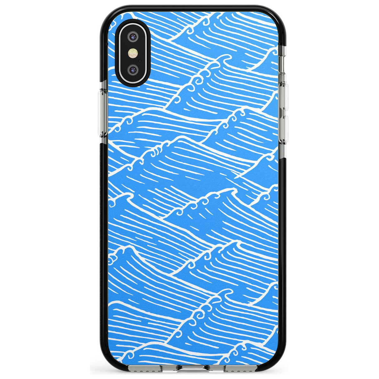 Waves Pattern Black Impact Phone Case for iPhone X XS Max XR