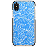 Waves Pattern Black Impact Phone Case for iPhone X XS Max XR