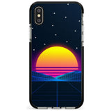 Retro Sunset Vaporwave Black Impact Phone Case for iPhone X XS Max XR