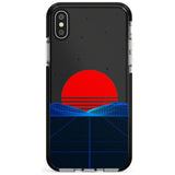 Japanese Sunset Vaporwave Black Impact Phone Case for iPhone X XS Max XR