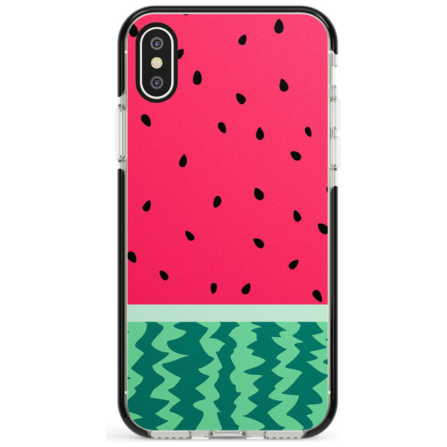 Full Watermelon Print iPhone Case  Black Impact Phone Case - Case Warehouse