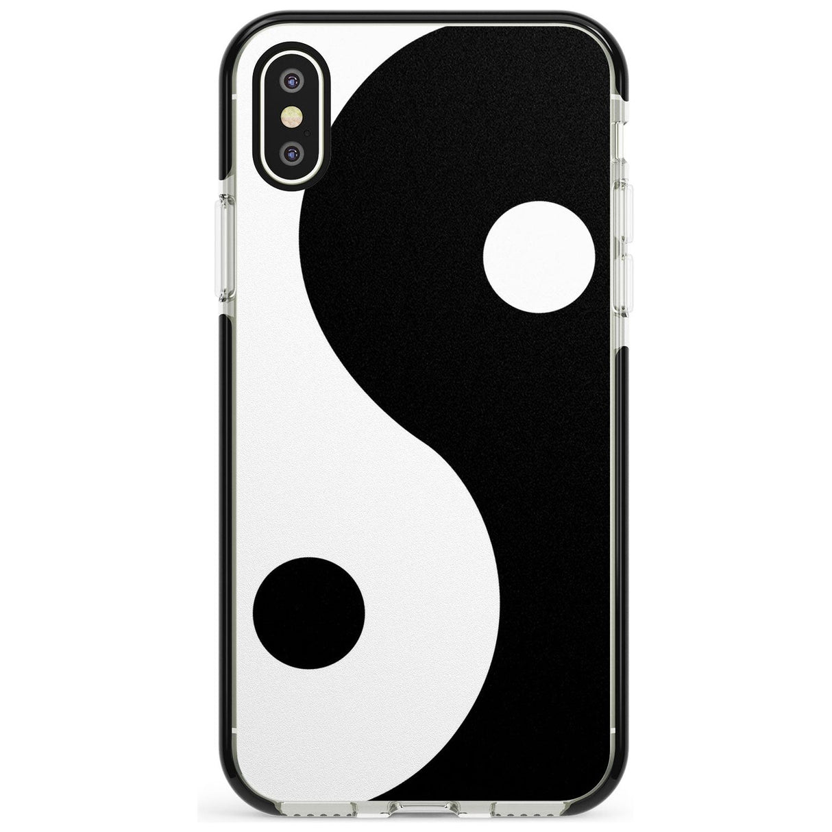 Large Yin Yang Black Impact Phone Case for iPhone X XS Max XR