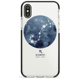 Scorpio Zodiac Transparent Design - Blue Black Impact Phone Case for iPhone X XS Max XR