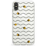 Sweet as Honey Patterns: Bees & Stripes (Clear) Impact Phone Case for iPhone X XS Max XR