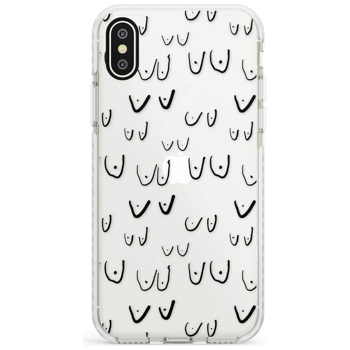 Boob Pattern (Black) Slim TPU Phone Case Warehouse X XS Max XR