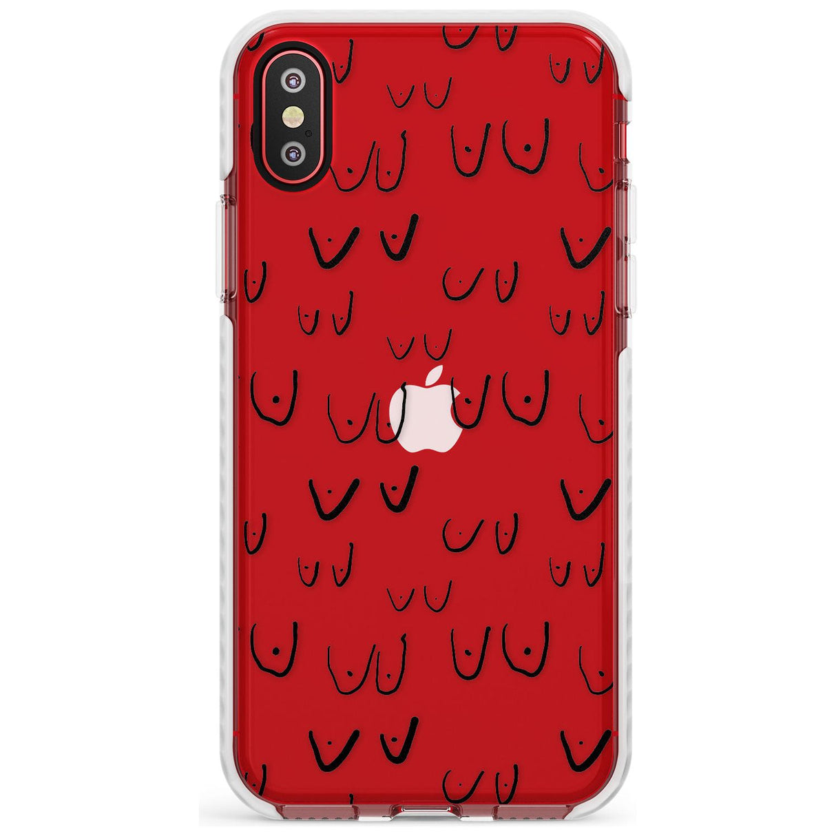 Boob Pattern (Black) Slim TPU Phone Case Warehouse X XS Max XR