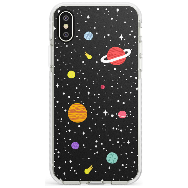 Cute Cartoon Planets Impact Phone Case for iPhone X XS Max XR