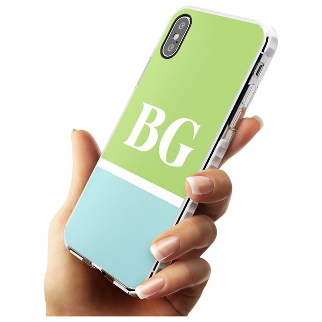 Colourblock: Green & Turquoise Impact Phone Case for iPhone X XS Max XR