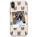 French Bulldog, Black & White - Custom Dog Photo Slim TPU Phone Case Warehouse X XS Max XR