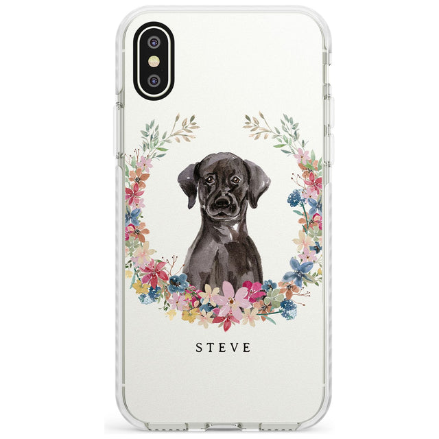 Black Lab Watercolour Dog Portrait Impact Phone Case for iPhone X XS Max XR