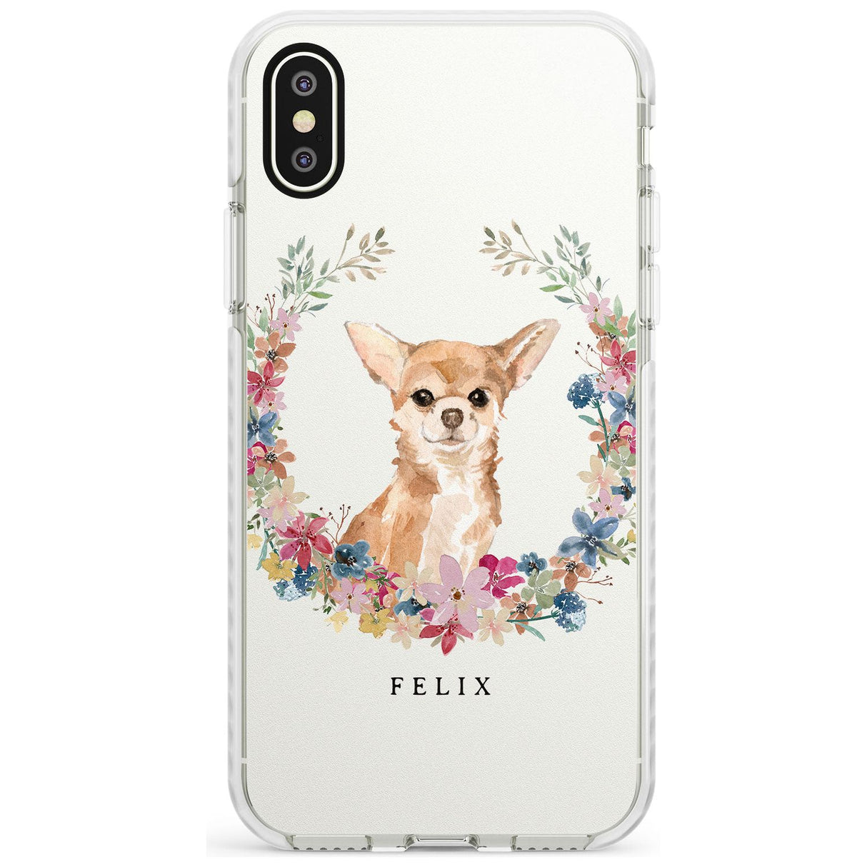 Chihuahua - Watercolour Dog Portrait Impact Phone Case for iPhone X XS Max XR