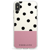 Pink Border Polka Dot iPhone Case  Impact Case Custom Phone Case - Case Warehouse