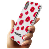 Red Peonies & Cursive iPhone Case   Custom Phone Case - Case Warehouse