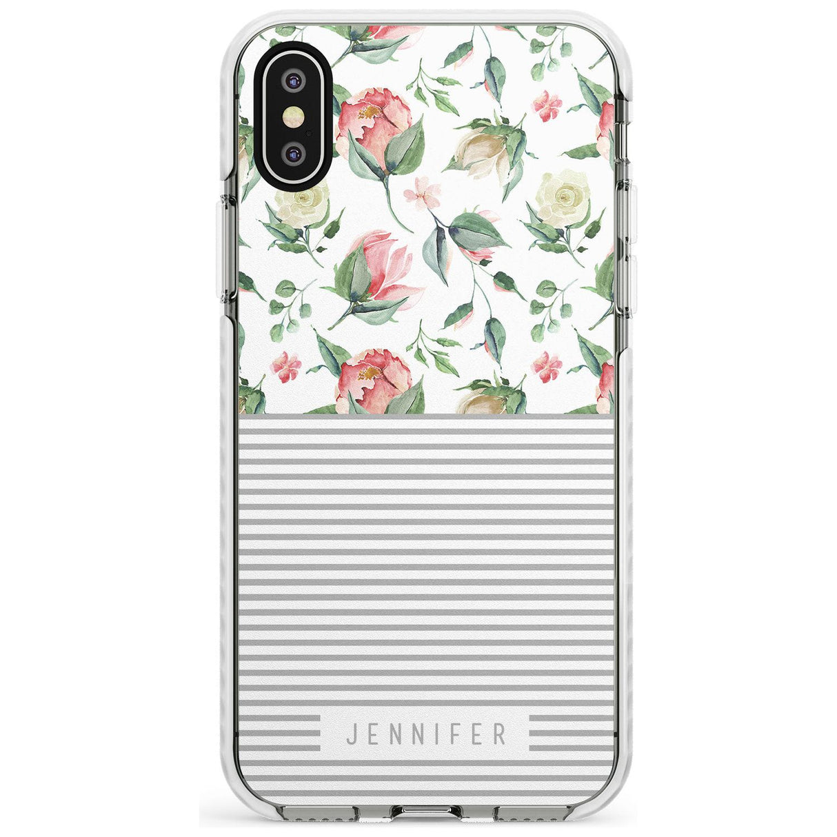 Light Floral Pattern & Stripes Slim TPU Phone Case Warehouse X XS Max XR