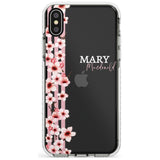 Cherry Blossoms & Stripes Transparent  Slim TPU Phone Case Warehouse X XS Max XR