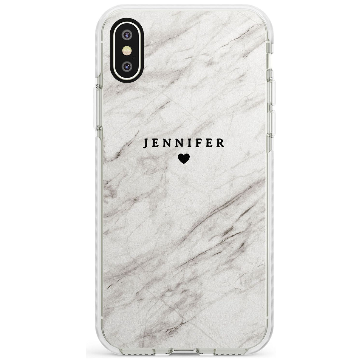 Personalised Light Grey & White Marble Slim TPU Phone Case Warehouse X XS Max XR