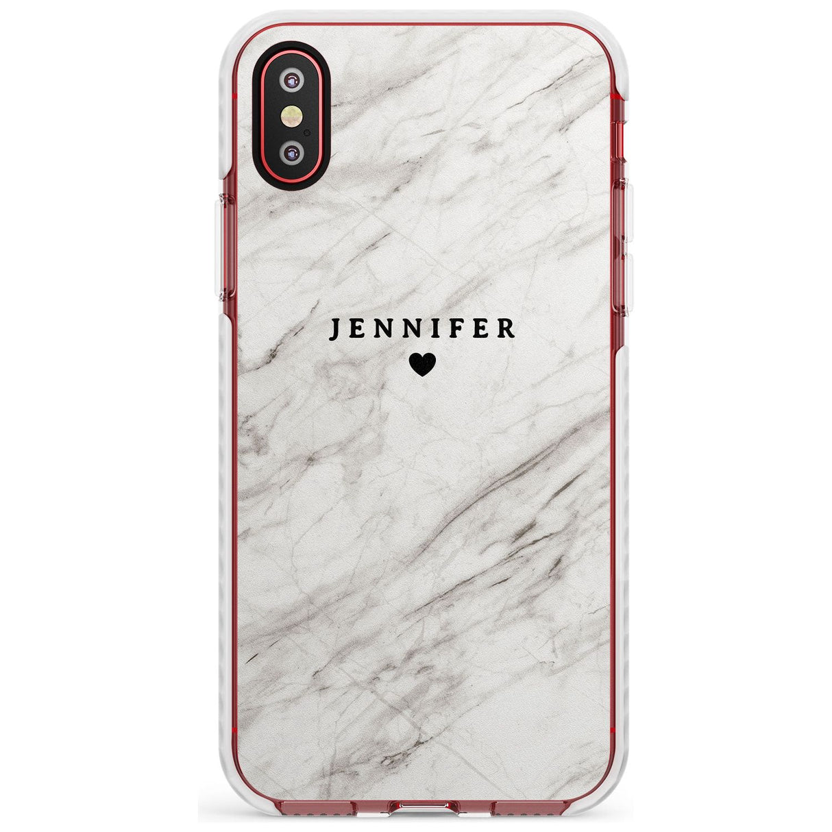 Personalised Light Grey & White Marble Slim TPU Phone Case Warehouse X XS Max XR