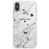 Personalised Black & White Marble Slim TPU Phone Case Warehouse X XS Max XR