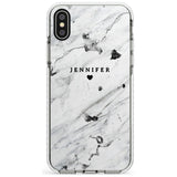 Personalised Black & White Marble Slim TPU Phone Case Warehouse X XS Max XR