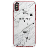 Personalised Black & White Marble Slim TPU Phone Case Warehouse X XS Max XR