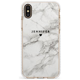 Personalised Light Grey Classic Marble Slim TPU Phone Case Warehouse X XS Max XR