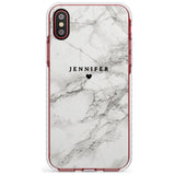 Personalised Light Grey Classic Marble Slim TPU Phone Case Warehouse X XS Max XR