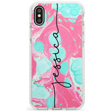 Turquoise & Pink - Marbled iPhone Case  Impact Case Custom Phone Case - Case Warehouse