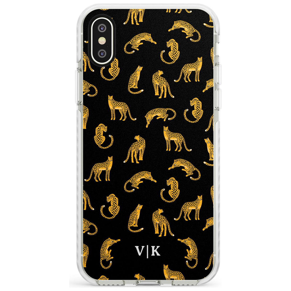 Personalised Cheetah Pattern: Black Slim TPU Phone Case Warehouse X XS Max XR