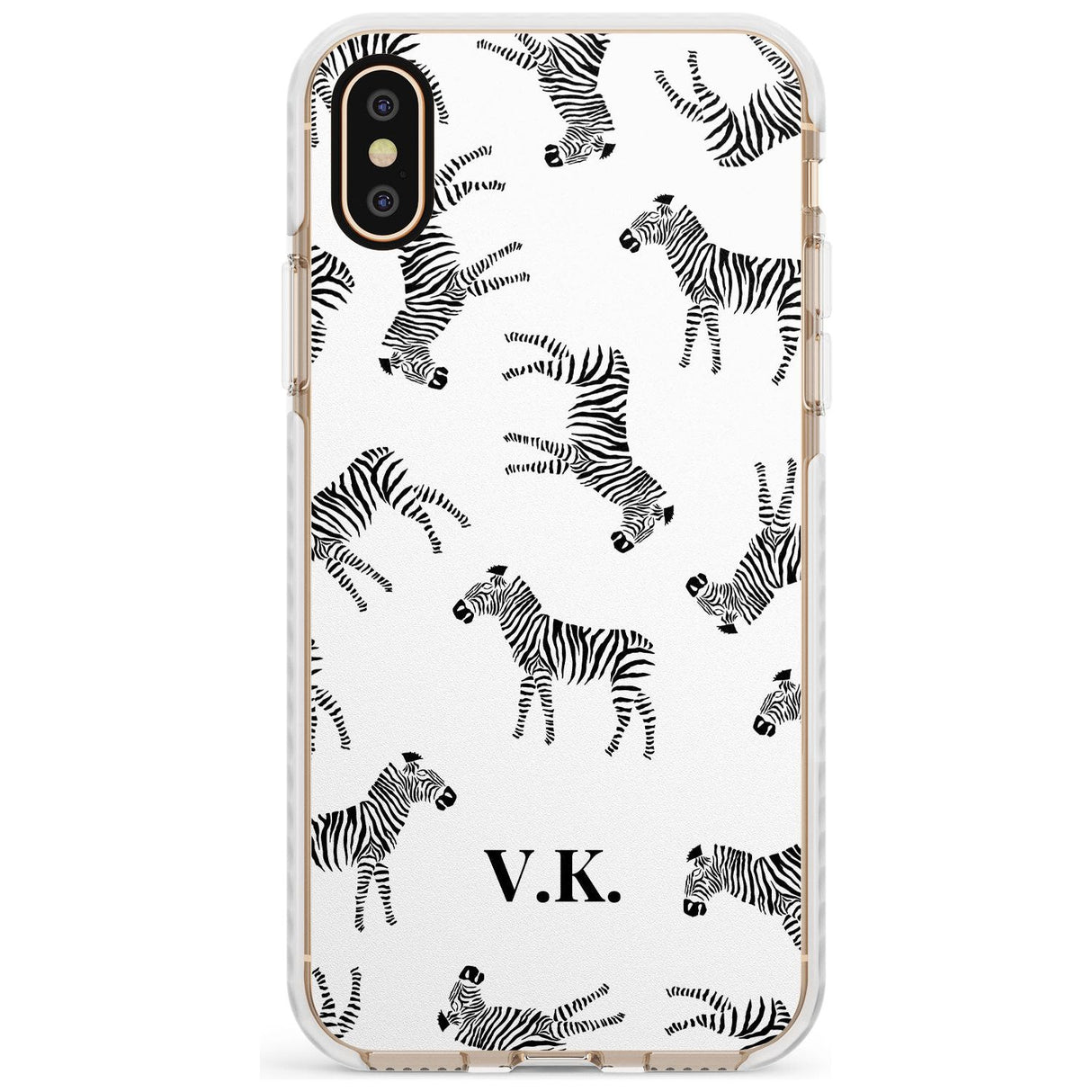 Personalised Zebra Pattern Slim TPU Phone Case Warehouse X XS Max XR